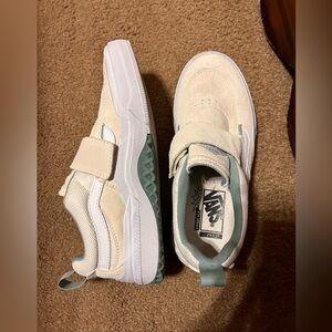 Limited edition white and teal Vans